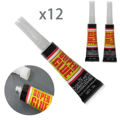 12 Stück Superkleber, multifunktional, stark klebend, für Zuhause und Büro, Sofortklebewerkzeug