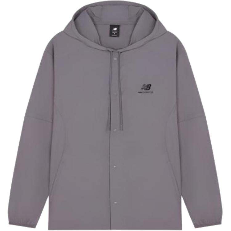 New Balance Jackets Men s Gray Hooded Moderate Other AMJ22368-ZNC L