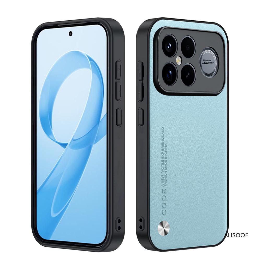 Leather Funda for Xiaomi POCO F8 Ultra Case Cover Fashion Fiber Texture PU-Leather Protection Shockproof Back Capa