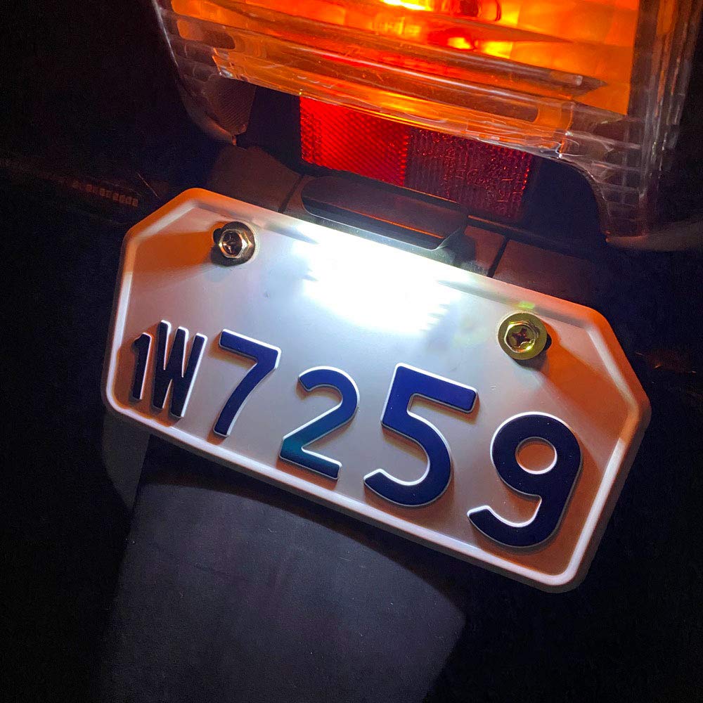 Discover Winds Motorcycle License Plate Light, 6 LED, Bright! License Lamp, Easy Installation, Universal Use, Light White