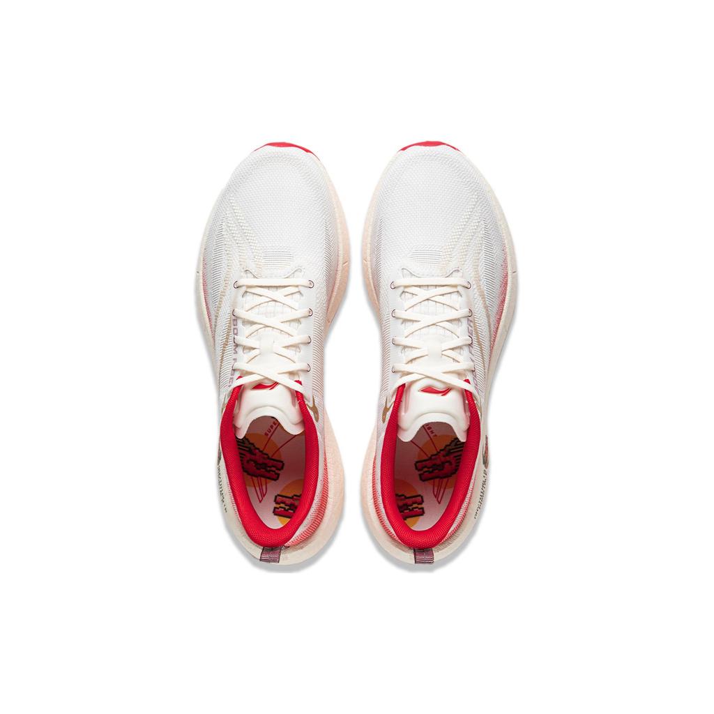 New LiNing Super Light 21 Cushioning Anti Slip Wear Resistant Breathability Low Top Running Shoes Women's White Red ARBU002-44