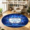 Round Rug Custom NamePreston North End Pattern Non Slip Carpet Home Floor Decor