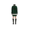 Karl Lagerfeld Urban Fashion Street Social Light Luxury Plaid Badge Round Neck Pocket Long Sleeve Jacket Women Jackets Green 236L14E6