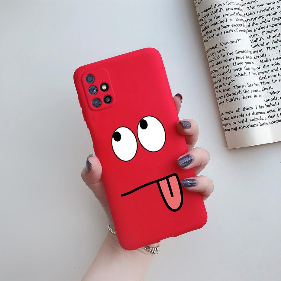 Case For Samsung Galaxy M51 Phone Case Cute Cat Cartoon Soft Touch Silicone Cover For Samsung M51 M 51 M515 SM-M515F Case Funda