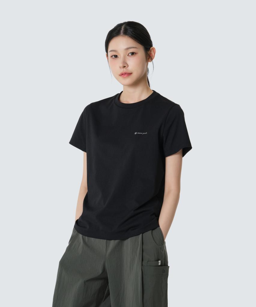 SNOWPEAK APPAREL Quick-Dry Women'S Basic Short Sleeve T-Shirt (S26Mwtts13) Black
