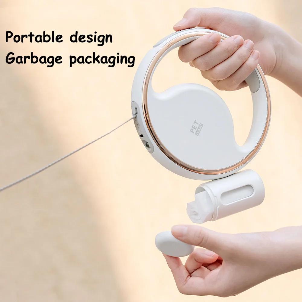 3m Pet Leash Automatic Retractable Dog Leash LED Light Durable Cat Walking Lead Reflective Strip Adjustable Pet Outdoor Rope