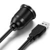 Vehicle Extension Cable Waterproof Dashboard Car Flush Mount Cable Panel USB 3.0