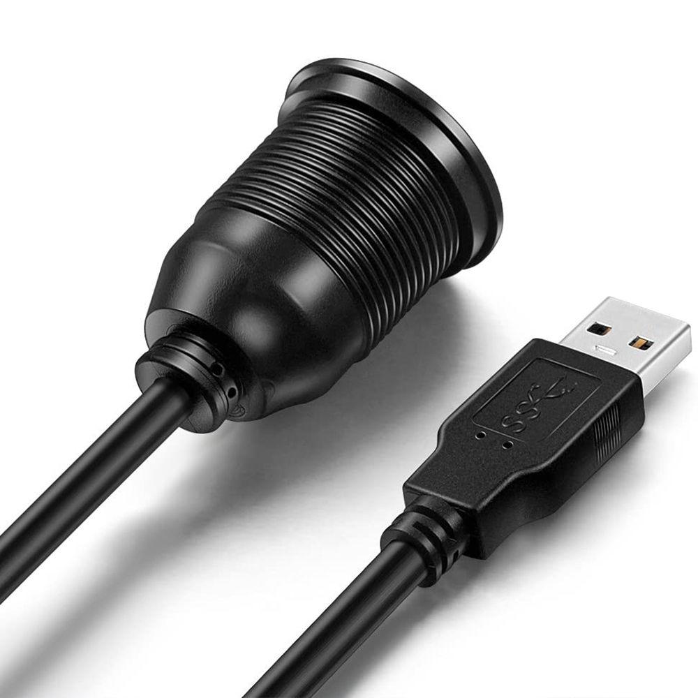 Vehicle Extension Cable Waterproof Dashboard Car Flush Mount Cable Panel USB 3.0