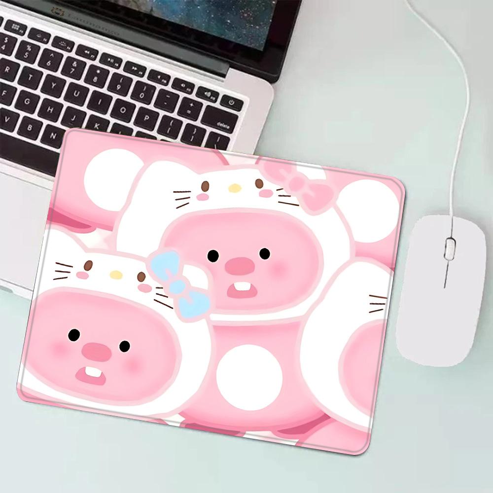 Hot Cartoon Cute Loopies Pink Gaming Mouse Pad XS Small Mousepad for PC Gamer Desktop Decoration Office Mouse Mat Deskmat Rug