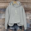 Ladies' Christmas Printed Casual Long Sleeved Round Neck Sports Hoodie Top