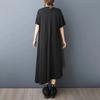 XITAO Irregular Solid Color Loose Dress ZMY1376