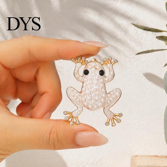 Jewelry Frog for Women, Rhinestone Stud Earrings, Sparkly Cute Sweet Cool Accessories Animal Brooch Pin, Vintage Boho Summer Beach Vacation Statement