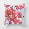 Cherry Blossom Rose Flower Throw Pillow Cover Sofa Decoration Bedside   Car Seat Cushion  Room Home