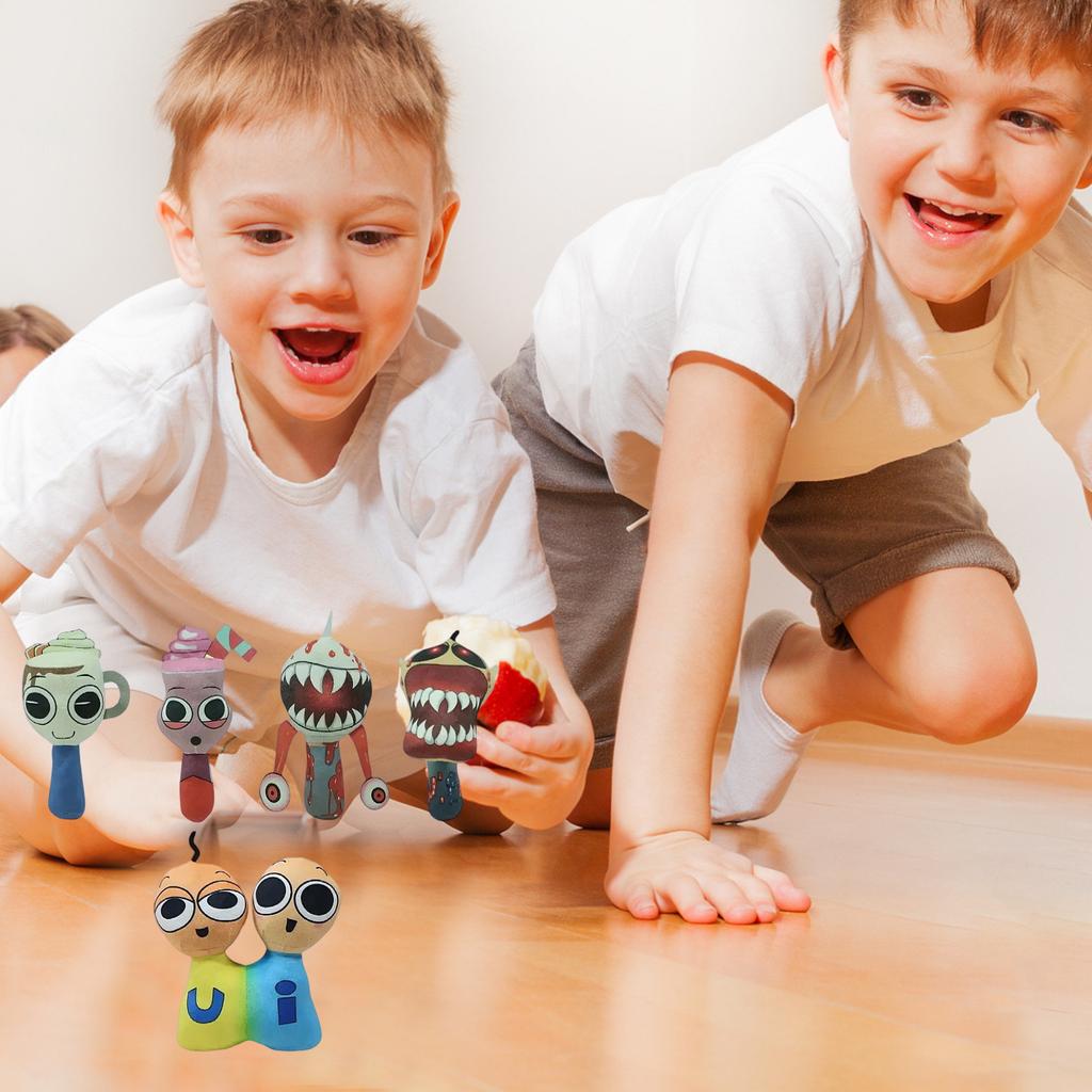 5PC  Plush Stuffed Toys Soft Throw Pillow Decorations, Kids Birthday Party Preferred Gift For Holidays, Birthdays