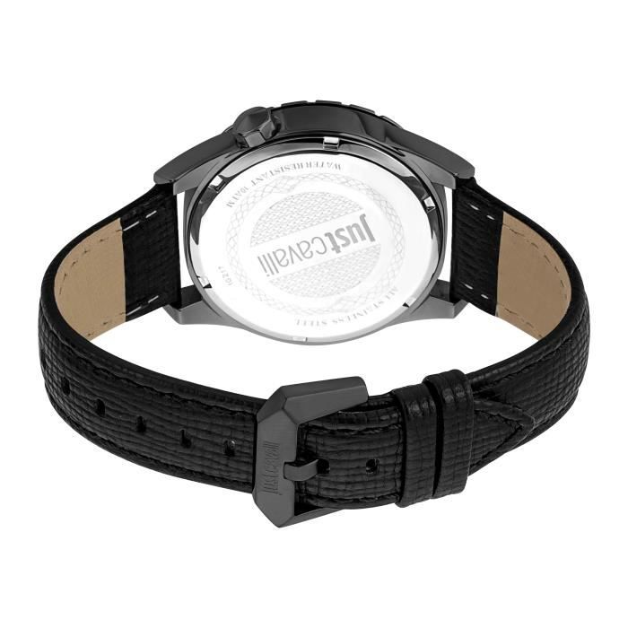 Montre - JUST CAVALLI - JC1G217L0045 - Quartz - Acier inoxydable - Cuir noir