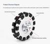 High Load 203mm Omnidirectional Metal Hub Caster Wheel for Smart Cars (40KG Capacity)