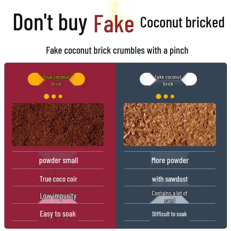 "Desalted Coconut Brick Nutrient Soil: Special for Succulents & Vegetables”
