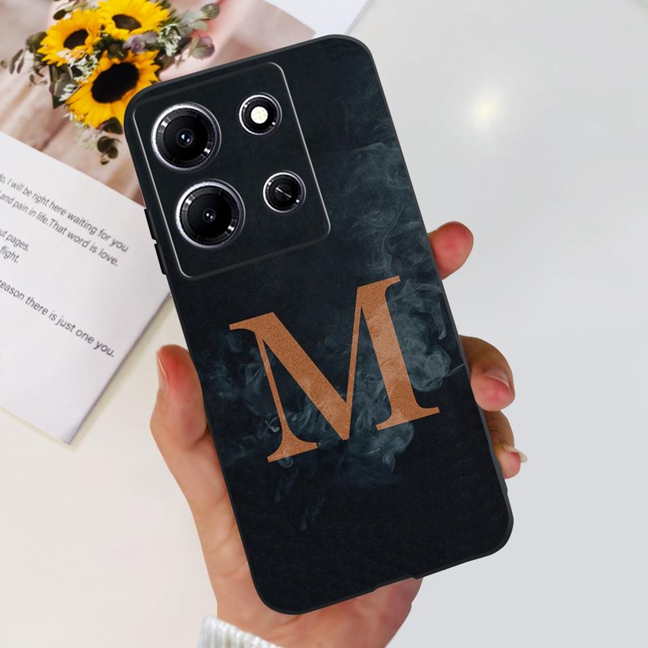 For Infinix Note 30i Case X6716 Luxury Letters Back Cover Soft Silicone Phone Case For Infinix Note 30 Pro Note30 Note30i Bumper