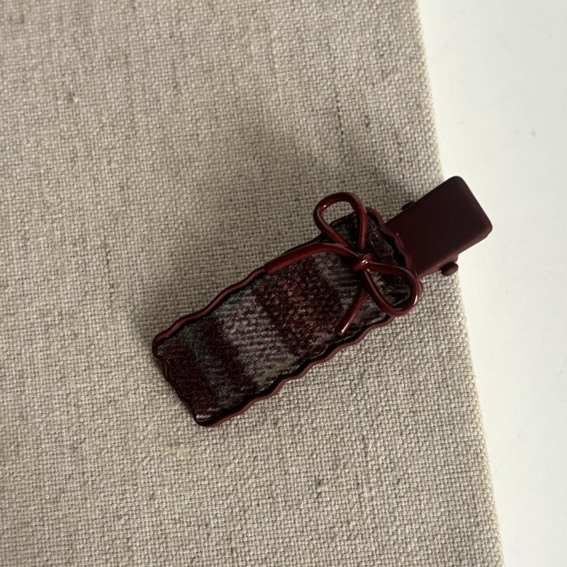 

Rich Red Plaid Bow Hair Clip for Women and Babies