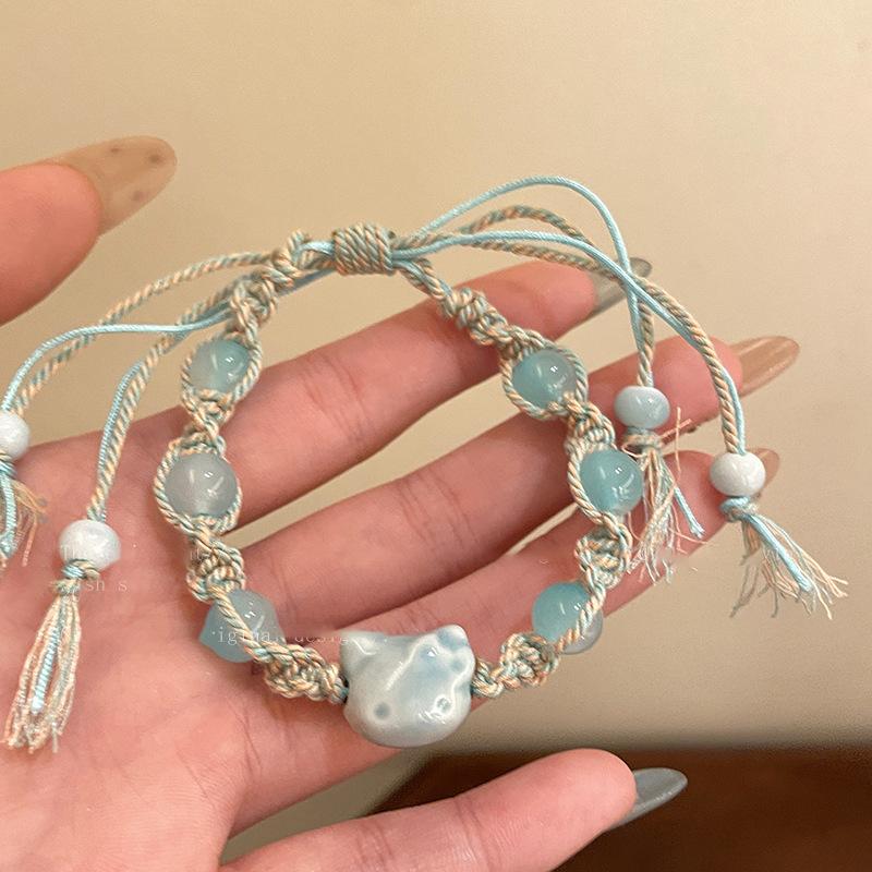 Bracelet chiot couleur fraîcheur petite niche bracelet cœur fille douce été fête étudiante bijoux petite amie