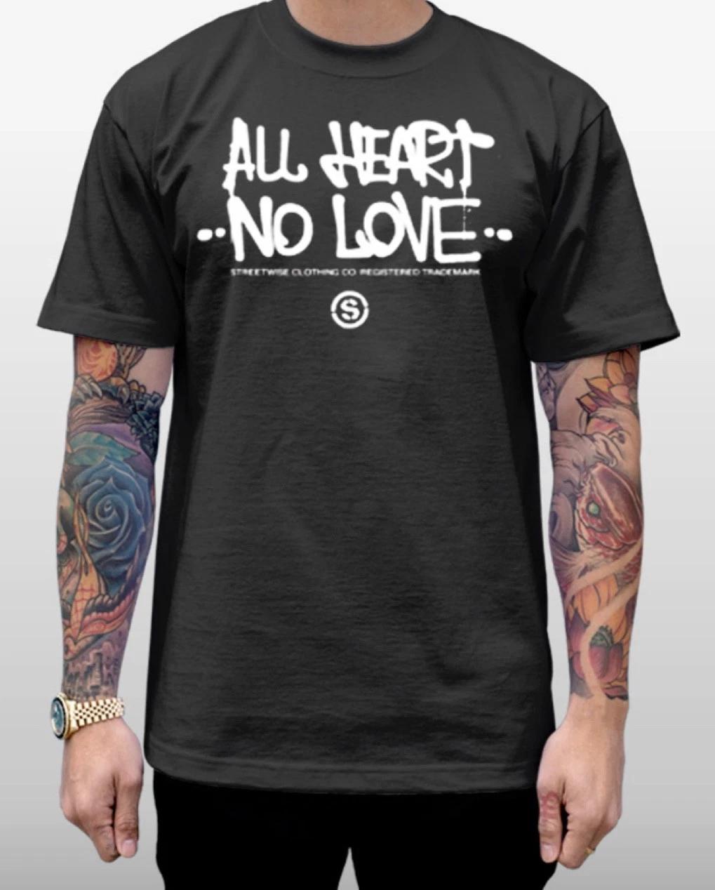 Streetwise Heartless Graphic T-Shirt Black M-L-XL-2XL-3XL-4XL-5XL XL
