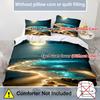 Comforter Beach Pattern Printed Bedding Set Soft Comfortable And Breathable +1/2 S Suitable For Bedroom Or Guest Room