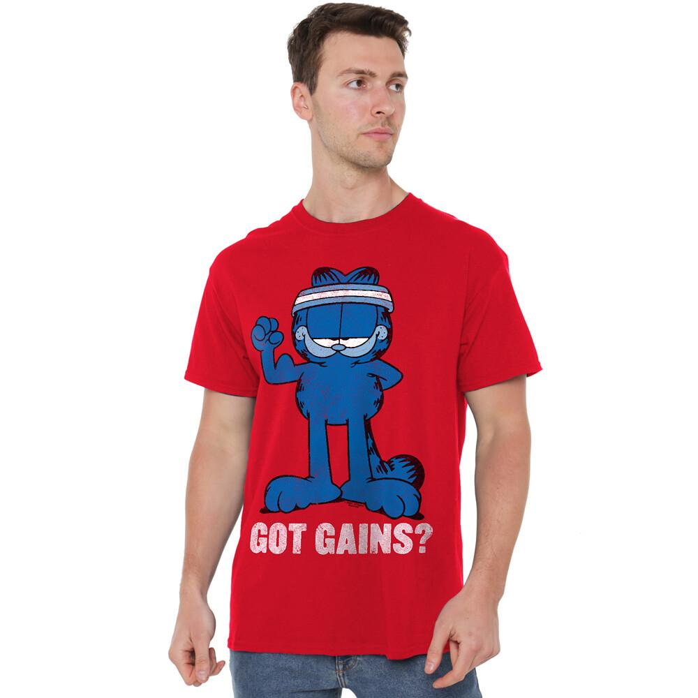 Garfield Got Gains T-Shirt S-4XL Red S