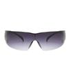 New Punk Sunglasses Goggle One Piece Rimless Sun Glasses Women Men 2000's Riding Sport Wrap Around Shades Eyewear UV400