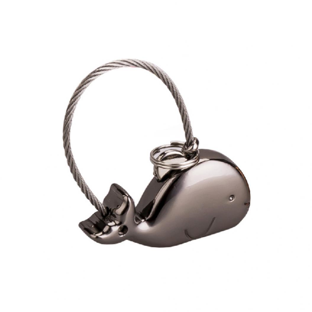 

Прекрасный брелок с изображением кита, креативный брелок, милый мини-брелок для пары, сумка для влюбленных, подвеска чёрный