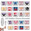 Pink Purple Butterfly Cherry Heart Tai Chi Bow Knot Italian Charm Link Fit 9MM Bracelet Stainless Steel Women Men DIY Making