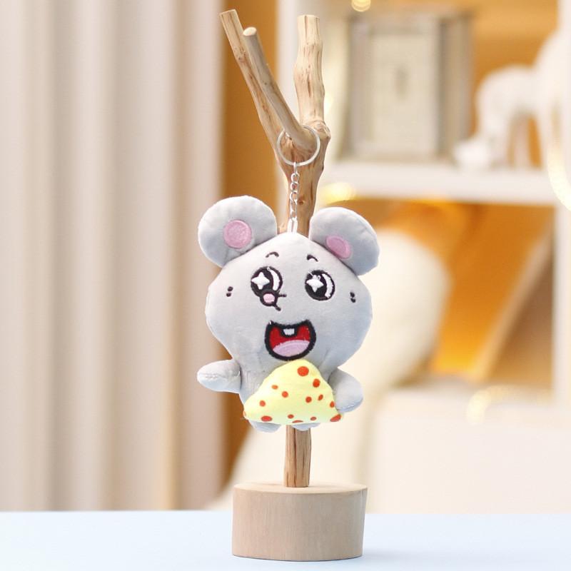 Toy Plush Mouse Keychain Animal Doll Backpack Pendant Cartoon Decoration Kids