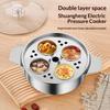 Stainless Steel Steamer Pot 4-Person Capacity Stew Pot for Porridge Soup Induction Cooktop Compatible Heat-Resistant Hard Boiled Egg Cooker