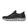 Summits Slip-ins Heren Stijlvol Comfort Ademende Ondersteuning Lage Top Dagelijkse Casual Schoenen Zwart 232939-BKCC