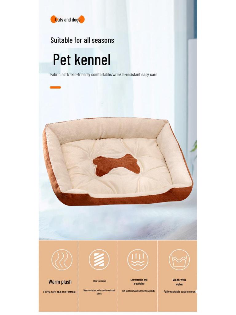 Cozy Winter Pet Bed - Soft Kennel Nest for Dogs & Cats in All Sizes