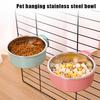 Anti-Tipping Fixed Hanging Dog Bowl Dog Cage Stainless Steel Drinking Bowl Pet Bowl Pet Supplies