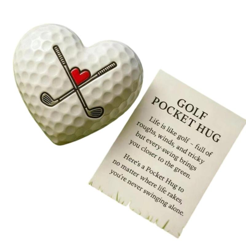 Heart Golf Tokens With Inspirational Message Resin Keepsakes