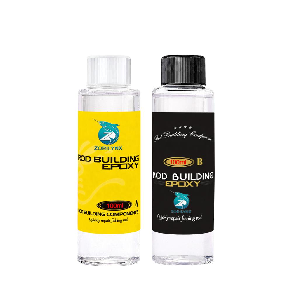 Rod Building Epoxy Set, A&B Glue for Fishing Pole Repair, Waterproof Adhesive for Guide Eye Binding Tool ZORILYNX