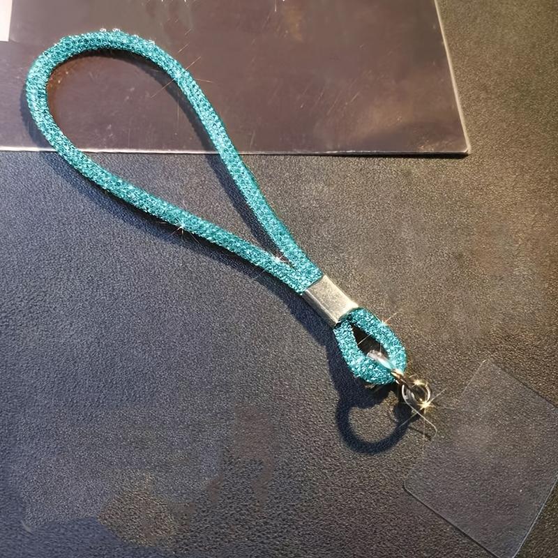 

1Pc Mobile Phone Glitter Keychain Hanging Crystal Wrist Straps Anti-lost Phone Lanyard Rope Water Drill Luxury Rhinestone 1pc