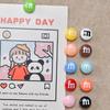 30 Colorful M Bean Pushpins: Edible Chocolate Bean Thumbtacks for Photo Walls & Cork Boards