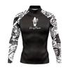 KENNYFLOWERS Mens Long Sleeve Rash Guard Quick Dry Surfing Wetsuit UV Protection Water Sports