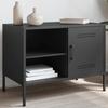 VidaXL TV Cabinet Black 68x39x50.5 Cm Steel, TV Stand, TV Sideboard, Multimedia Cabinet, TV Bench, Hifi Cabinet 842994