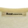 Rene INTERNATIONAL No Sleeve Knit 38 White Sweater Women Used