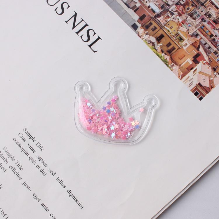 DIY PVC Glitter Crown Hair Clips and Ties for Clothing Accessories