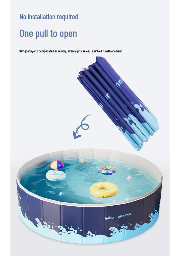 PVC Folding Pet Swimming Pool: Dog & Cat Bath and Play Pool