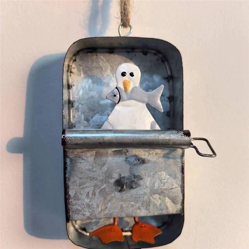 AEE4-Tin Of Sardines Quirky Hanging Ornament,A Quirky Little Piece, Funny Fishing Ornaments,Sardine Can Canned Fish Seafood