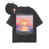 Aesthetics Art Graphic Printed T-shirt Summer Short Sleeve Pure Cotton Tshirt Y2k Washed Men Women Clothing