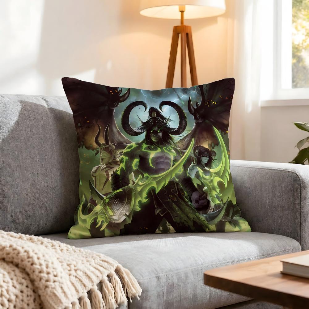 Game World Of Warcraft Cushion Cover 1Pcs Decorative Covers Soft Cushion Case For Sofa Couch Decor 40X40 45X45 Pillowcases