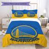Golden State Warriors Muster Bettwäsche Steppbett-Set Steppbettbezug Kissenbezug Heimdekoration Geburtstagsgeschenk (1 * Bettbezug + 2 * Kissenbezug ohne Füllung)