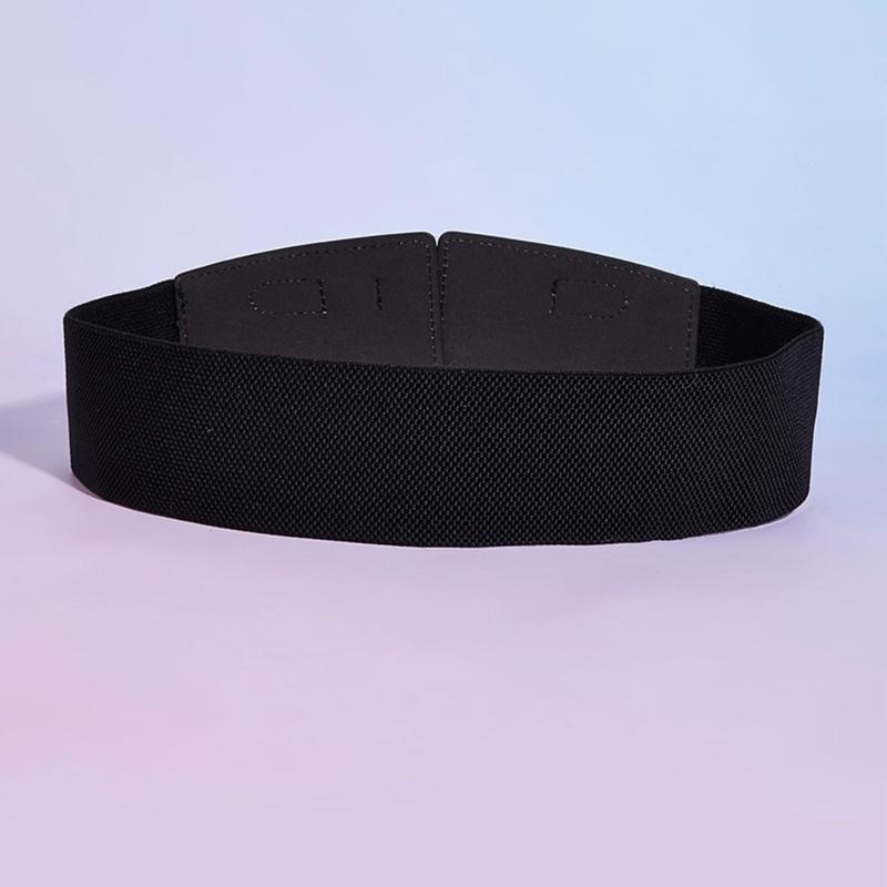 Gothic Solid Color Lift Up Female Waist Corset Wide Faux Leather Belt Women Fashion Slimming Waistband Elastic Corsets