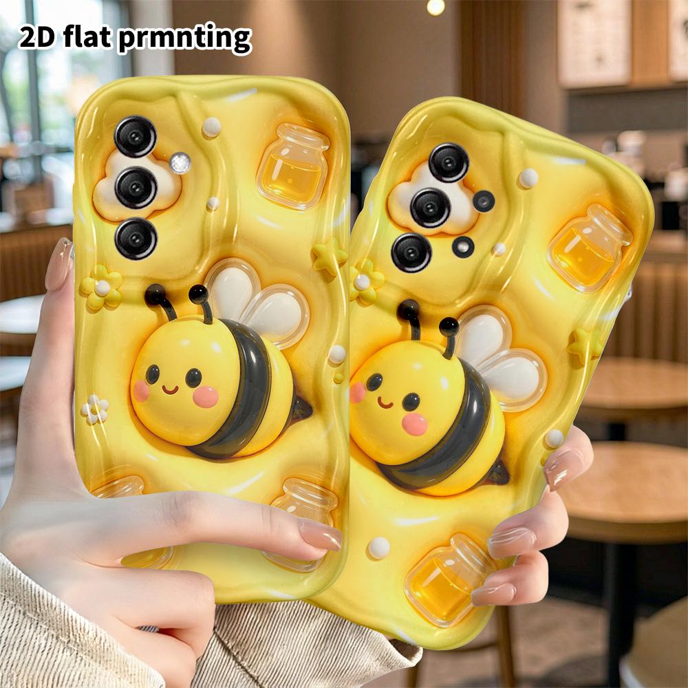 Phone Case: 2D Flat Design Suitable for Samsung Galaxy A34 A35 M05 M06 S20 S22 S21 FE Plus 5G Protective Case, Little Bee, Perfect Christmas and Hallo